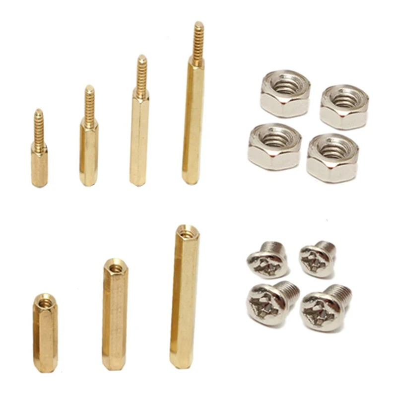 120Pcs M3 Male Female Brass Standoff Spacer PCB Board Hex Screws Nut