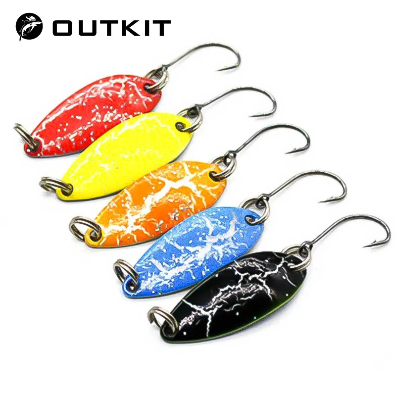 OUTKIT 5 шт. смешанные цвета 3 2 см г приманка ложка для рыбалки наживка плавания