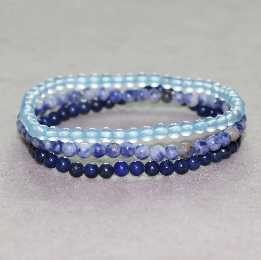 

Blue Sodalite Bracelet High Quality Natural Celestine Bracelet Mini Gem Stone Energy Bracelets