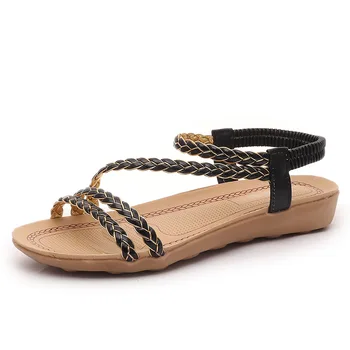 

Women Shoes Sandals Comfort Sandals Summer Flip Flops Fashion High Quality Cross Strap Flat Sandals Gladiator Mujer