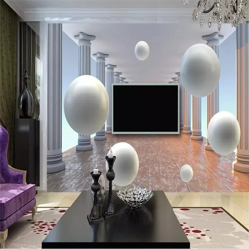 

Three-dimensional ball 3d background wall professional production murals wholesale wallpaper custom poster photo wall