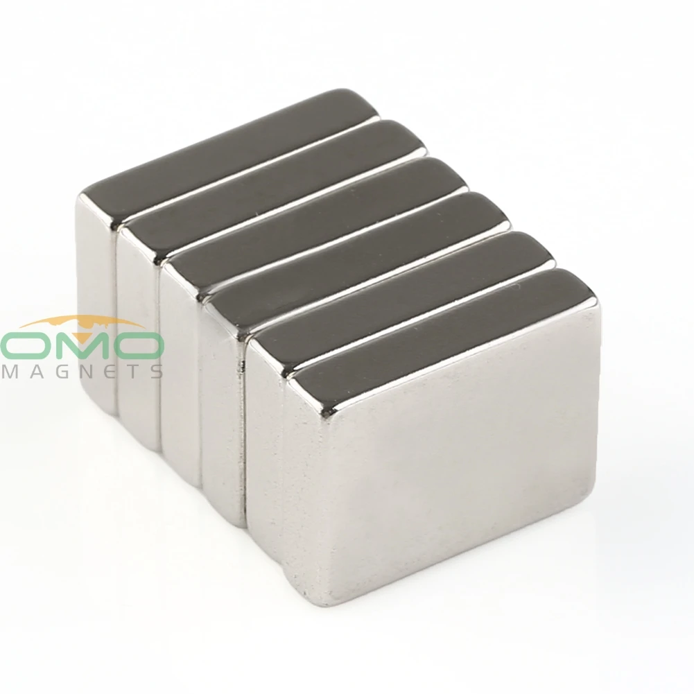 6x Strong Block 20 x 10 x 3 with 4mm hole Neodymium Neo Bar Magnets N35 Grade