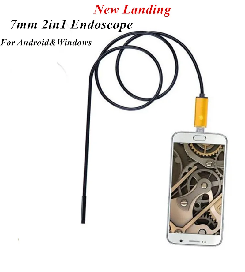 

For Android and Wondows 7mm 1300,000Pixels  Dual USB Endoscope
