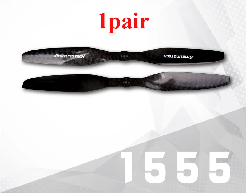 

1Pair FPV Quadcopter 1555 3K Carbon Fiber CW/CCW Propeller Replacement Multicopter Props Paddle Blade 15*55 Matching M3 Screw