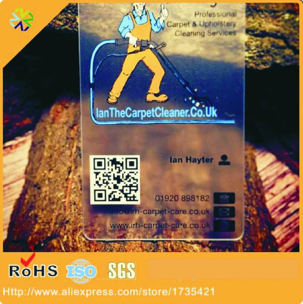 

free shipping (200pcs/lot)CMYK printing one-face printing transparent pvc card