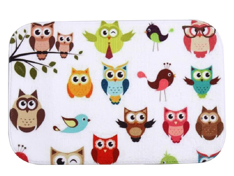 Cartoon Owl Floor Mat Printing Carpet Suede Absorbent Shower Cartoon Owl Floor Mat Printing Carpet Suede Absorbent Shower Bathroom Toilet Rugs Kitchen Home Decoration Alfombras In From Garden On