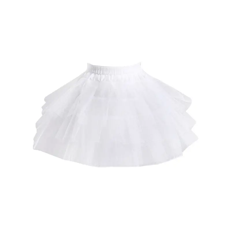 Women Bridal Multi Layered White Mesh Lolita Short Petticoat Tutu Skirt ...