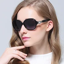 HD. espacio gafas de sol Polarizadas de las mujeres 2017 señoras polarizadas diamantes grandes marcos de gafas retro gafas de sol gafas de sol de las mujeres