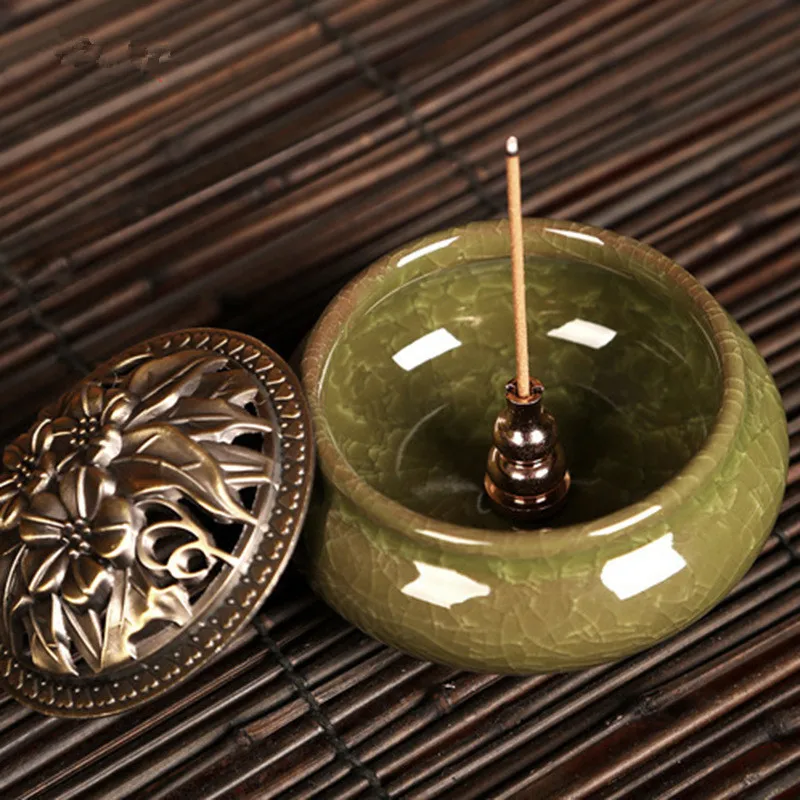 

1Pcs Portable Incense Burner Censer High Incense Plug Alloy Copper Incense Holder Can Be Fixed Incense Sticks Coil