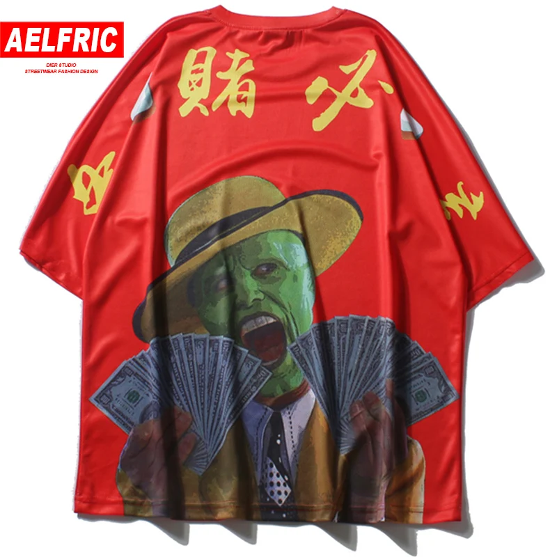 

Aelfric Eden Playing Cards Short Sleeve Funny T-shirts Men Hip Hop T Shirt Streetwear Casual Tops Tees Kanji Harajuku T-shirt