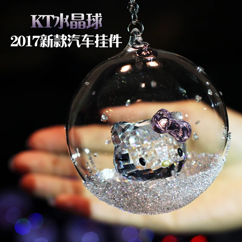 Suitable For 2018 Top Fashion The New Ms Crystal Ball Automobile High-grade Car Accessories Rearview Mirror Pendant | Автомобили и