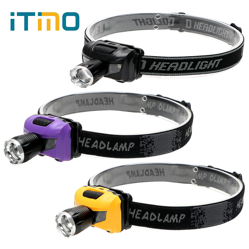 

4 Modes Spotlight Emergency lights Zoomable Emergency Light LED COB Headlamps Headlight Torch For Outdoor Activities
