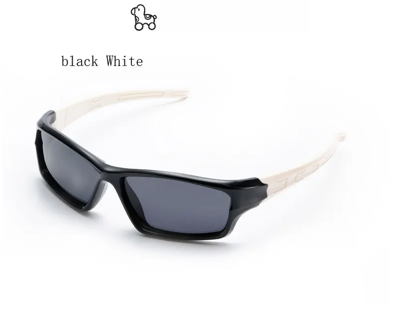 Дети Multi-Цвета поляризованных солнцезащитных очков детские, для малышей летний открытый очки для мальчиков и девочек Polaroid UV400 солнцезащитные очки 801 - Цвет линз: black White