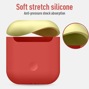 

For AirPods Thickening Earphone for Apple Airpods Anti-drop Shockproof Cover for AirPod Protector Case Color Soft Silicone Case