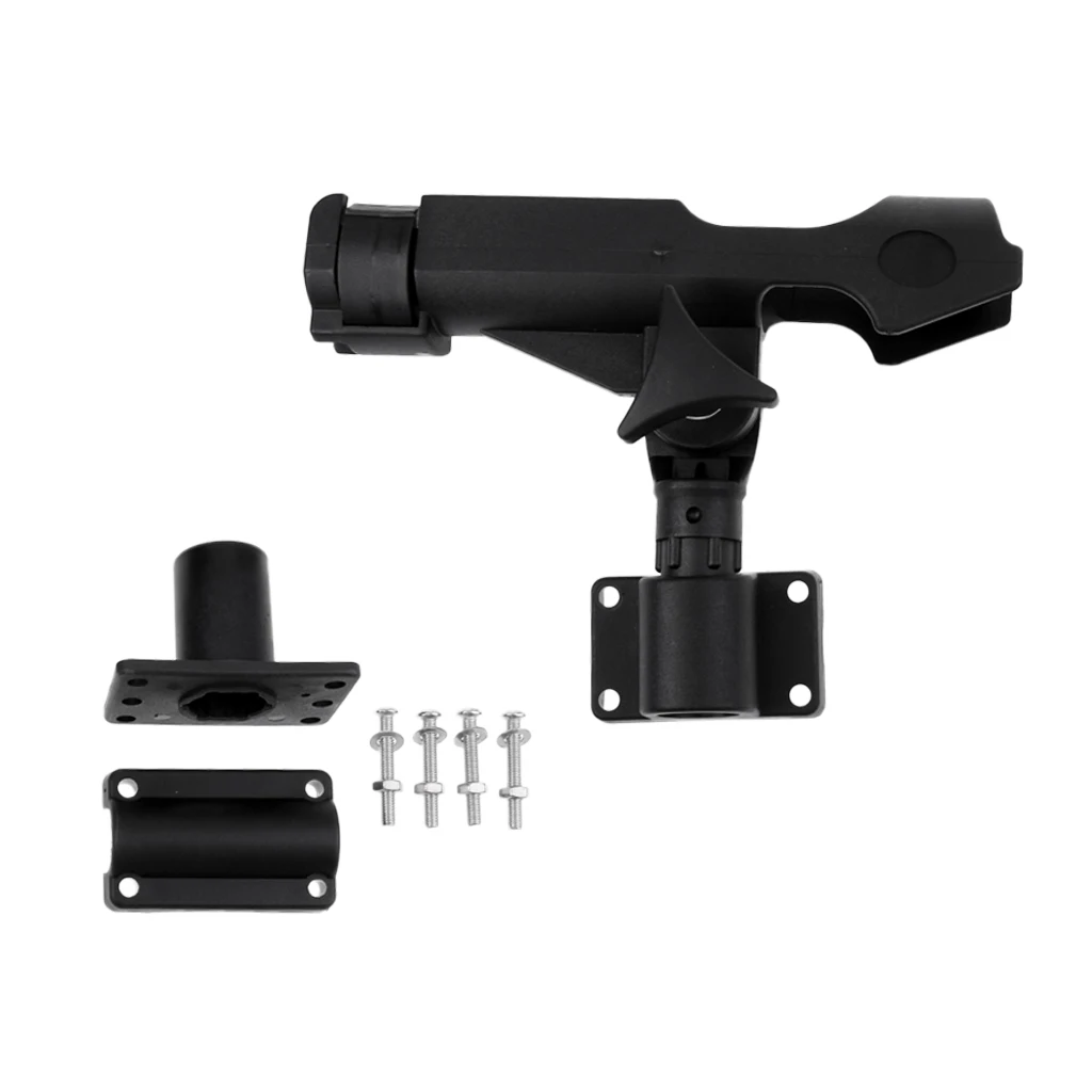 Kayak Boat Spinning Fishing Rod Holder Side/Rail/Flush Mount Pole Rest Rack