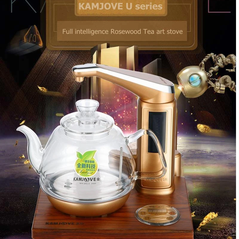 Intelligent Wood Carving Electric Heating Tea Art Stove Kettle Boil Tea