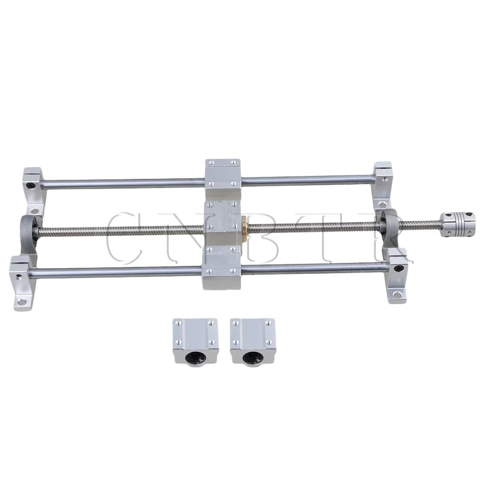 T8 Horizontal Dual Rails 300mm Optical Axis /& 350mm 8mm Lead Screw Set