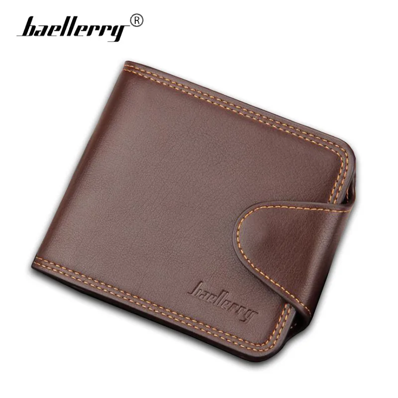 

Baellery Wallet Men Top Quality Leather Purse with Zipper & Hasp Coin Pocket Hidden Card Holder Men Wallets Multifunction Wallet