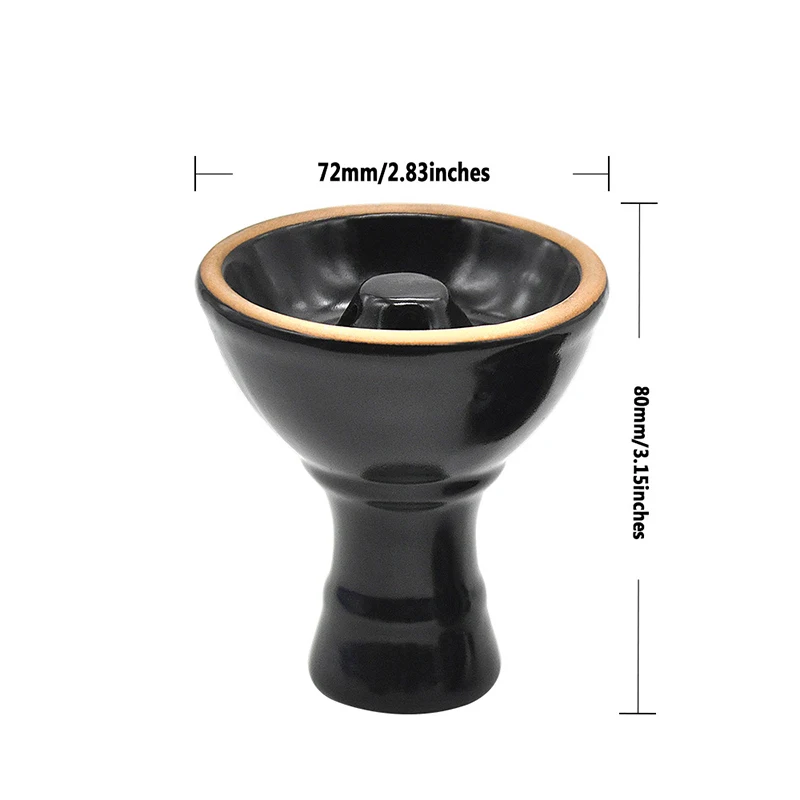 Ceramic Vortex Shisha Hookah Bowl Diameter 7cm Height 8cm 2 Colors with Holes in the Top Tower Advanced Version of the Phunnel