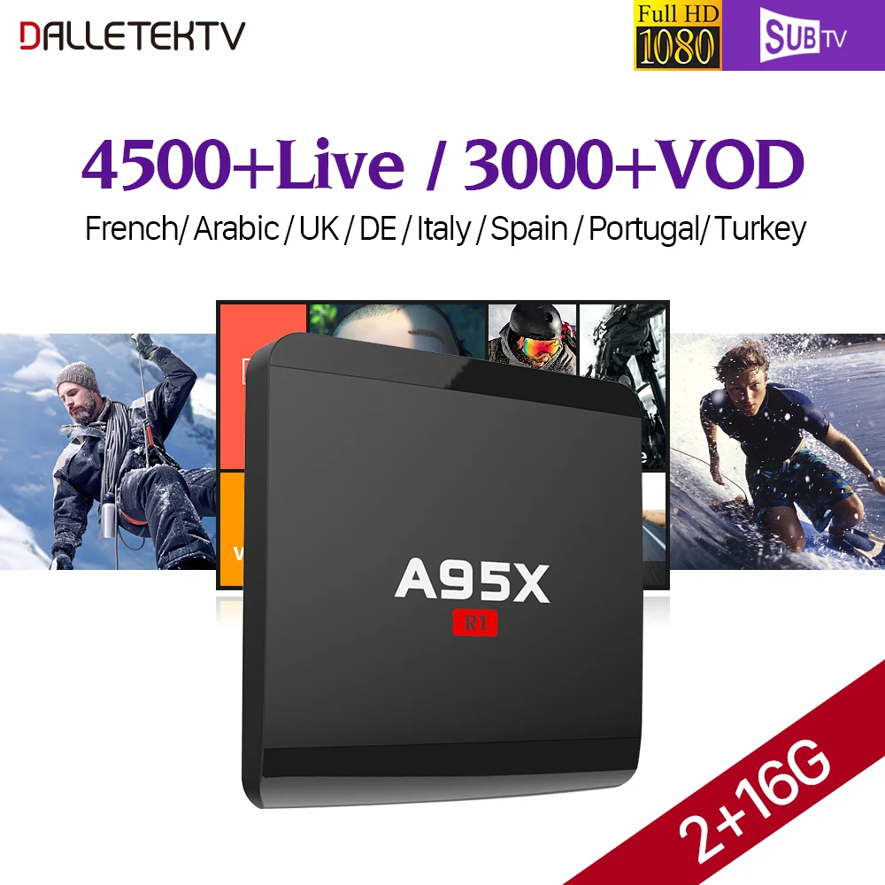 

4K IPTV France 1 Year Android 7.1 TV Box S905W 2GB 16GB SUBTV Code IPTV Europe Albania Portugal Turkey French Arabic IPTV Box