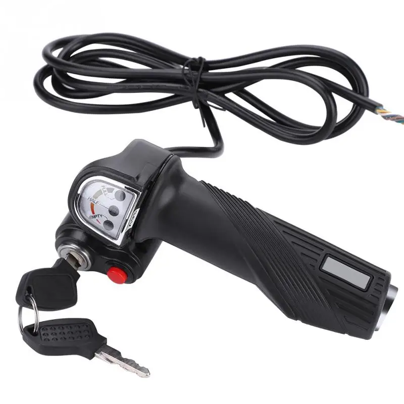 

1Pair Electric Bike 36V/48V Twist Throttle Grips E-bike Grip with LED Battery Level Display for 22.5mm B Scooter Handlebar