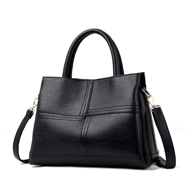 

2019 new luxury designer patchwork big women's bag women's handbag lady leather shoulder bag female large capacity tote bags sac