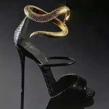 2017 New Fashion Women Pumps Sexy Round Toe Thin High Heels Shoes Woman Autumn snake Zipper Flock Pumps Plus Size 1435W