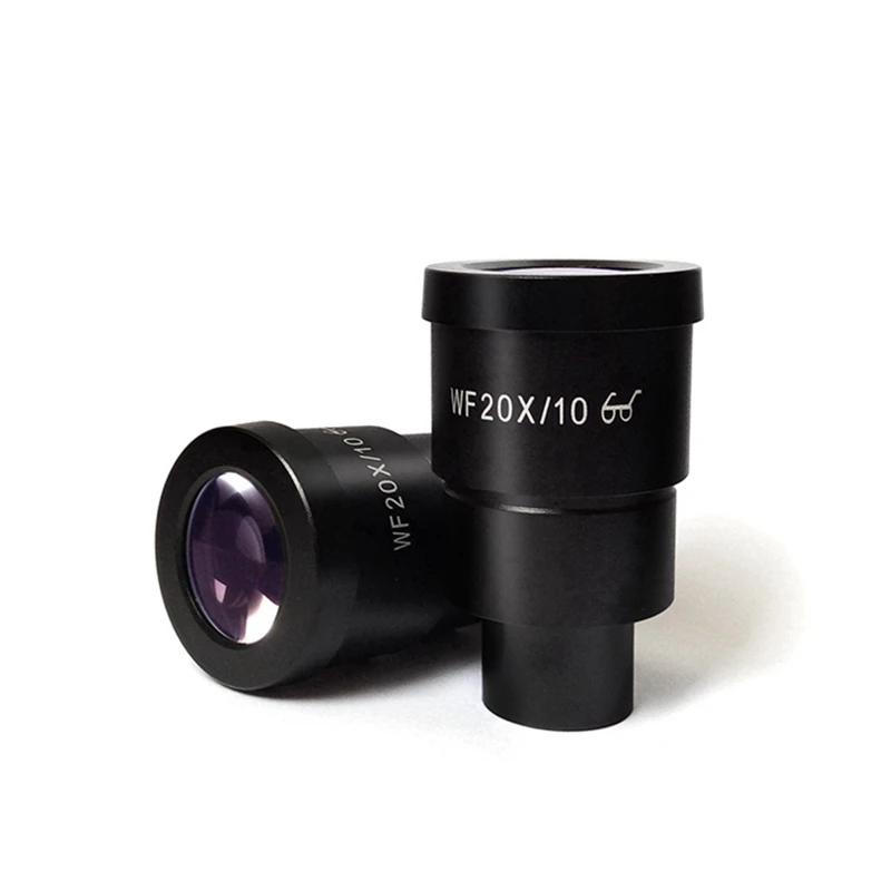 

2PCS Wide Field WF20x/10 High Eye-point Eyepiece Optical Lens Mounting Size 30.5 mm for Stereo Microscope Free Shipping