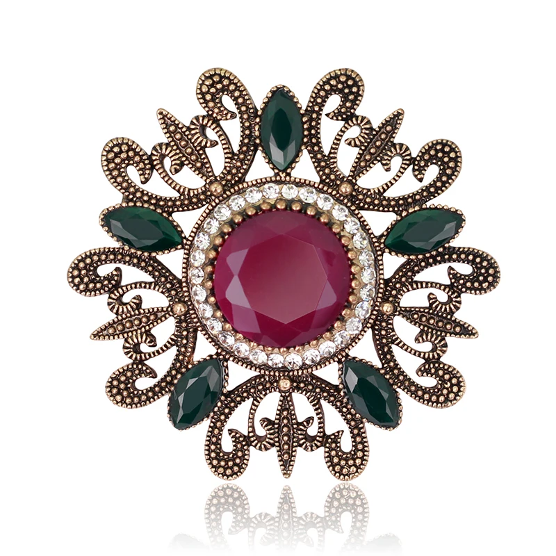 Antique gold silver fashion brooch accessories pin female Vintage