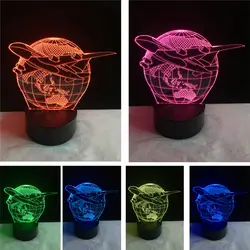 3D Lampara Fly земли план самолета земной шар RGB 7 цветов градиент настроение ночник ребенок спит игрушки подарки на Рождество Прямая доставка