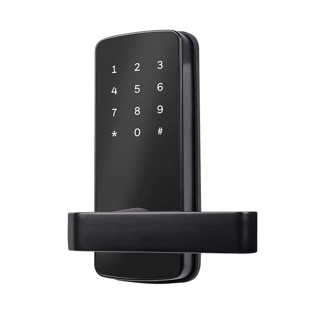 TTLock приложение Smart Bluetooth цифровой замок Wi-Fi сенсорной клавиатурой товара в Корейском стиле телефон Управление Автозапуск электронный замок двери - Цвет: Черный