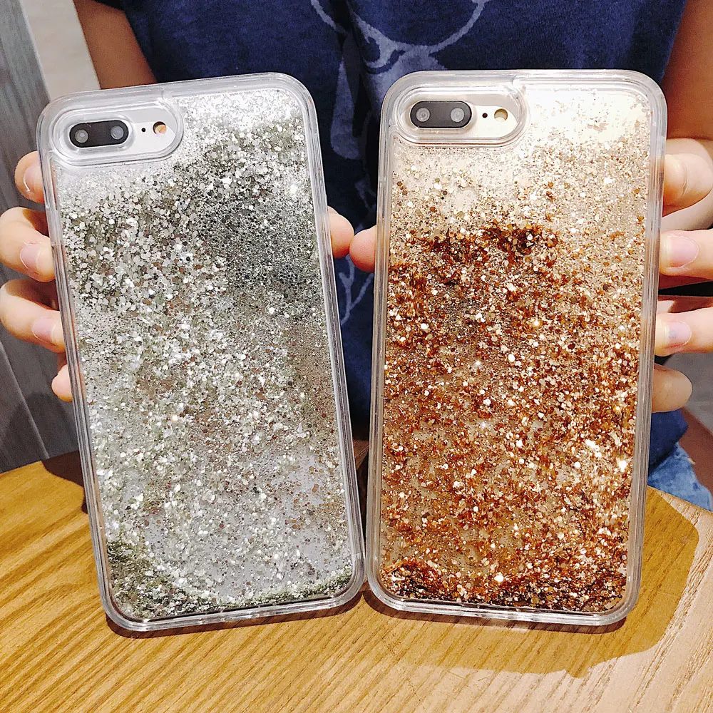 

Candy Star patterned Liquid Quicksand Transparent Phone Case For IPHONE XSMAX XS MAX X XR 8 PLUS 7 6 6S PLUS 7PLUS Black Cover