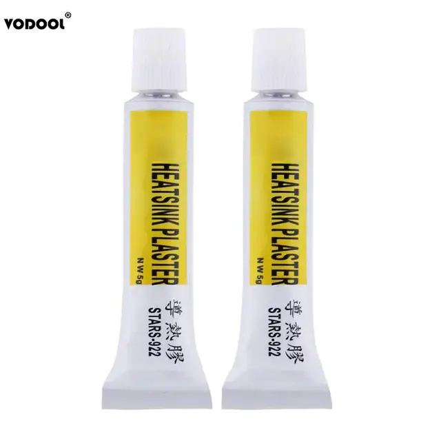 Us 1 21 19 Off 2pcs Heatsink Plaster Thermal Silicone Grease Adhesive Cooling Paste Strong Adhesive Compound Glue For Heat Sink Sticky Props In Fans