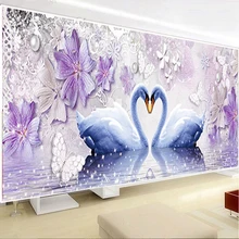 Алмазная картина "сделай сам", 5D, "Вечная любовь", "Лебедь", круглая Алмазная мозаика, домашний декор, алмазная вышивка, свадьба