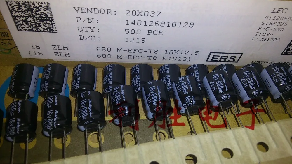 

2018 sale Rushed Supercapacitor 100pcs Rubycon 16v680uf 10x12 ZLH Series Of High-frequency Electrolytic Capacitors Free Shipping