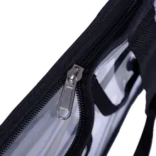 Прозрачная сумка-мессенджер через плечо с регулируемым ремешком-прозрачная вместительная сумка с застежкой-молнией идеально подходит для работы