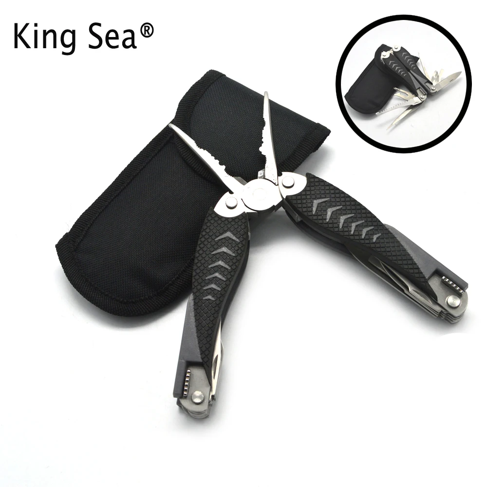 New Multifunctional Fishing Plier Stainless Steel Folding Knife EDC Lure Pliers Fishhook Remover