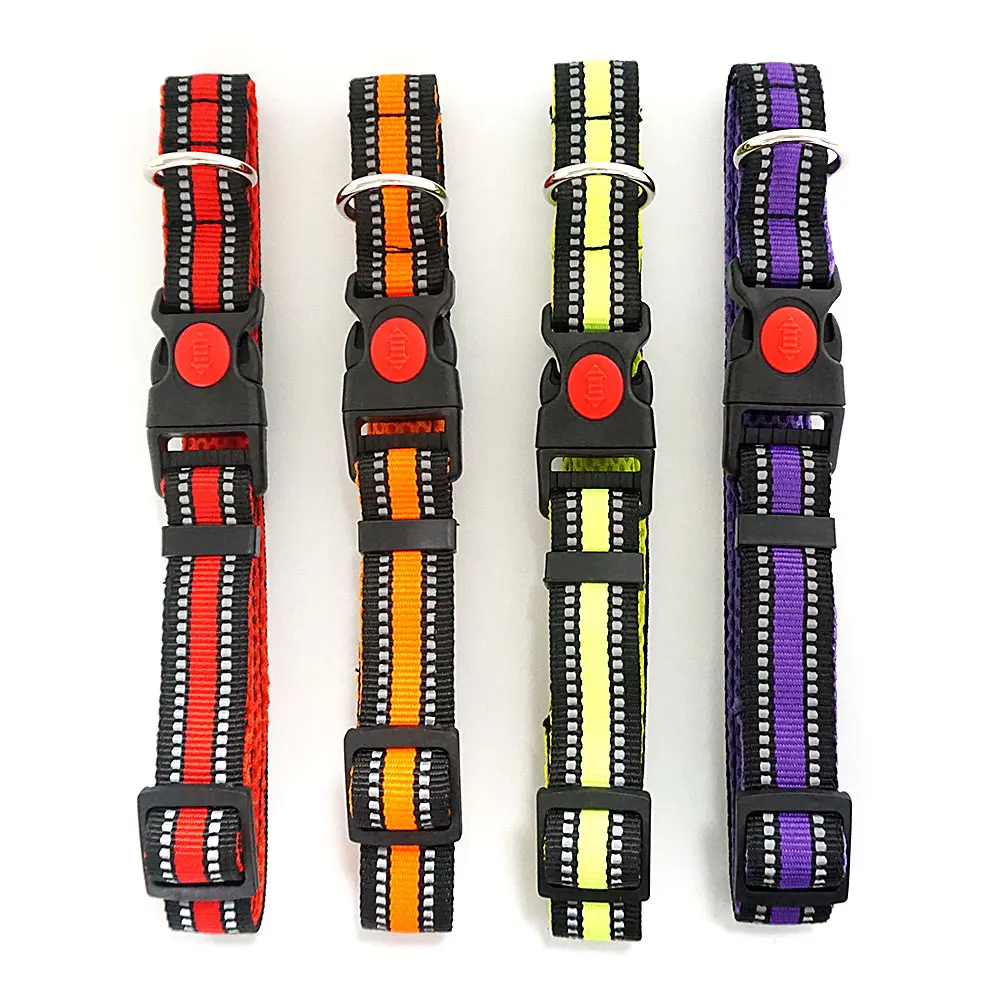 Adjustable Reflective Dog Collars Nylon Mesh Padded Reflective Collar For Dog Training Outdoor MLXL Big Size for Large Dogs (1)