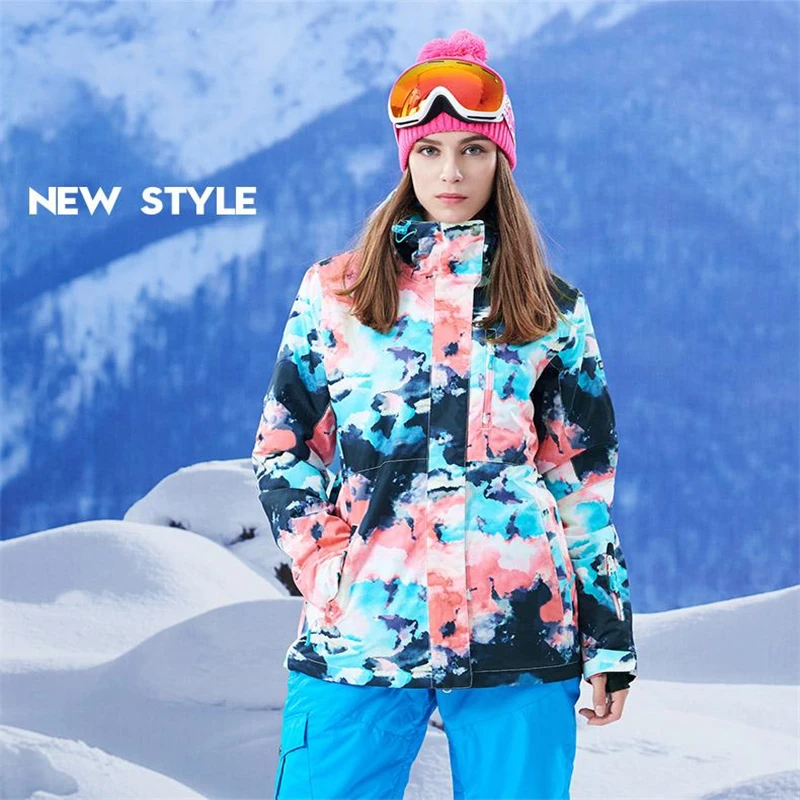 Gsou зимние женские зимние куртки 10 к водонепроницаемый ветрозащитный зимний спортивный костюм для улицы костюм для сноубординга для девочек