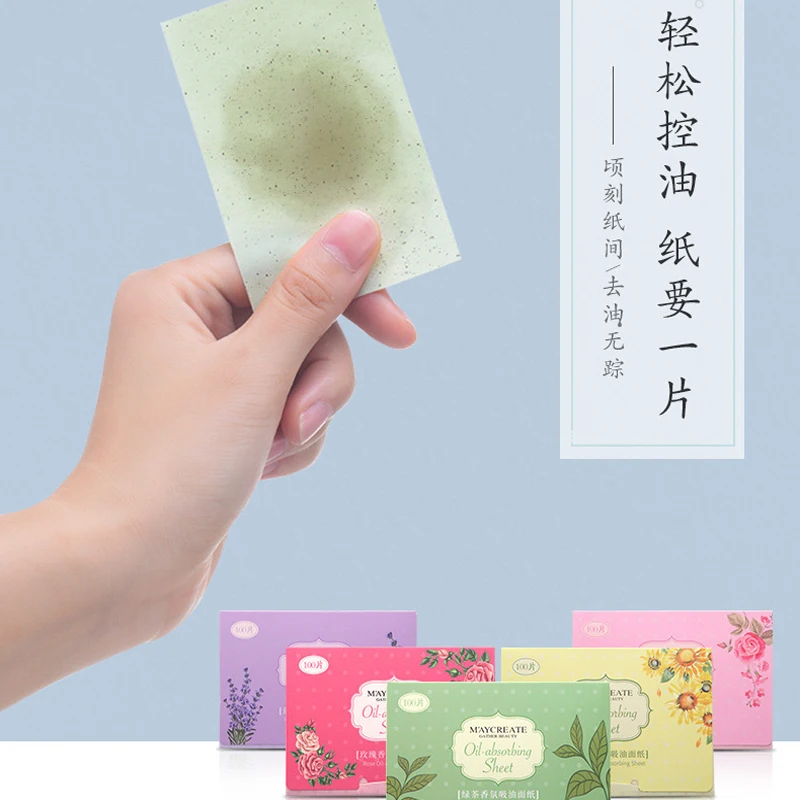 

Hotest 100sheets/pack Facial Oil Blotting Sheets Paper Cleansing Face Oil Control Absorbent Paper Facial Oils Blotting Papers