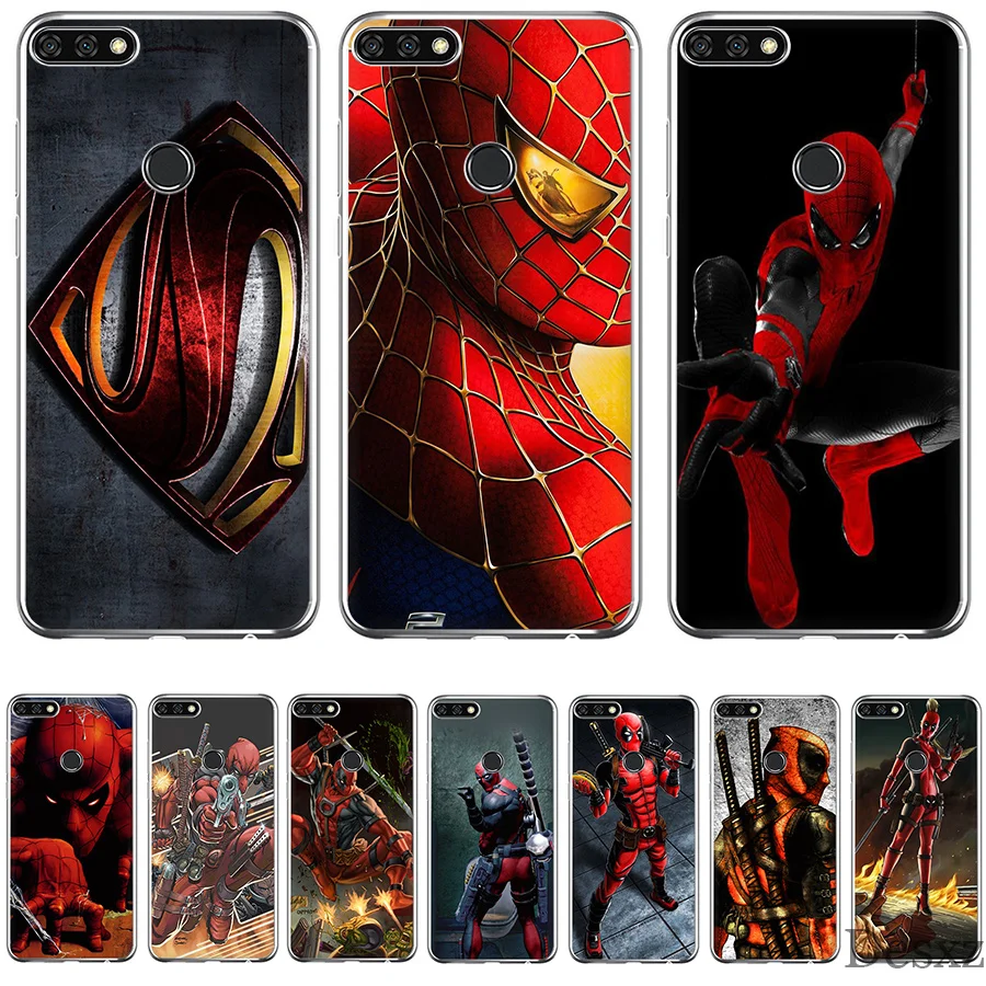 

Gerleek Hero SuperMan Iron Man Hard Cover For Huawei Honor Play 10 9 8 7X 8X Lite 7A 7C 8C Note 10 6A 6C Case Bag