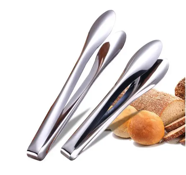 1PC High Quality Non Stick Kitchen Tongs Stainless Steel Barbecue Tongs