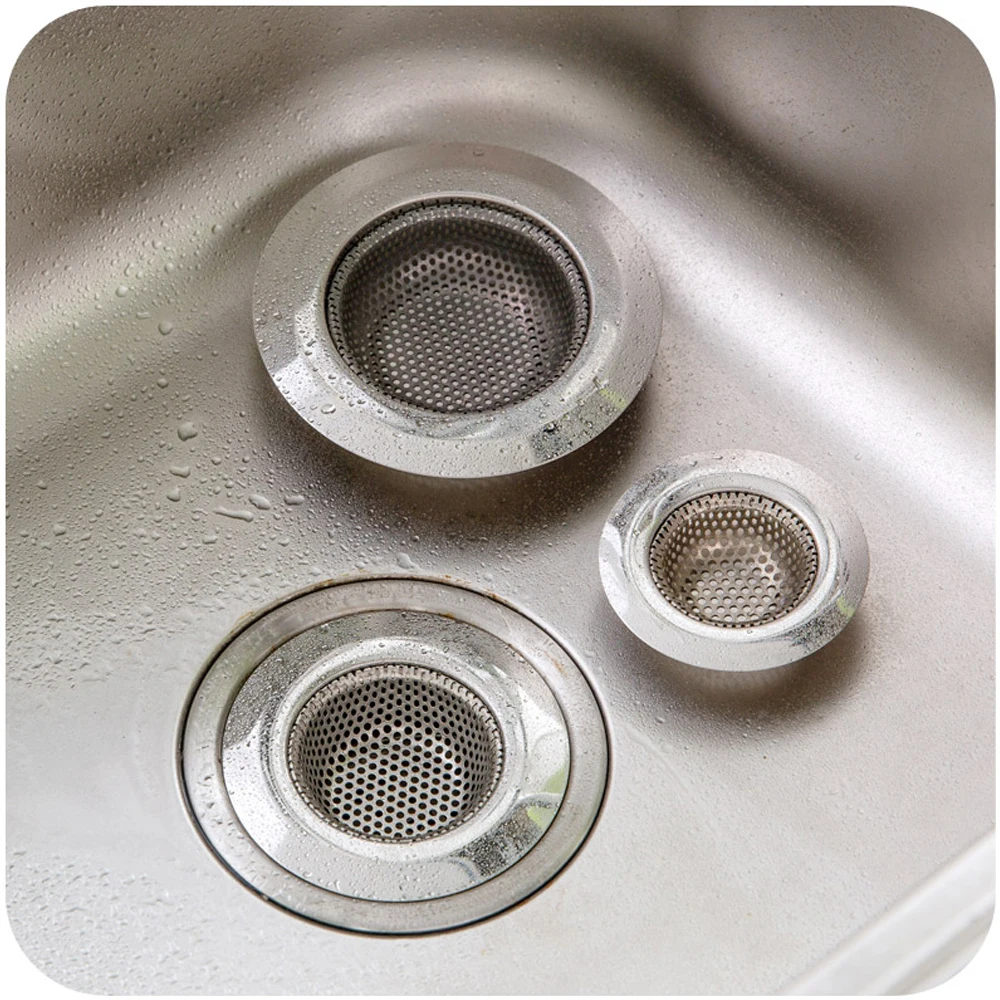 1x Kitchen Sink Strainers Stainless Steel Basket Drain Protector Stopper Plug