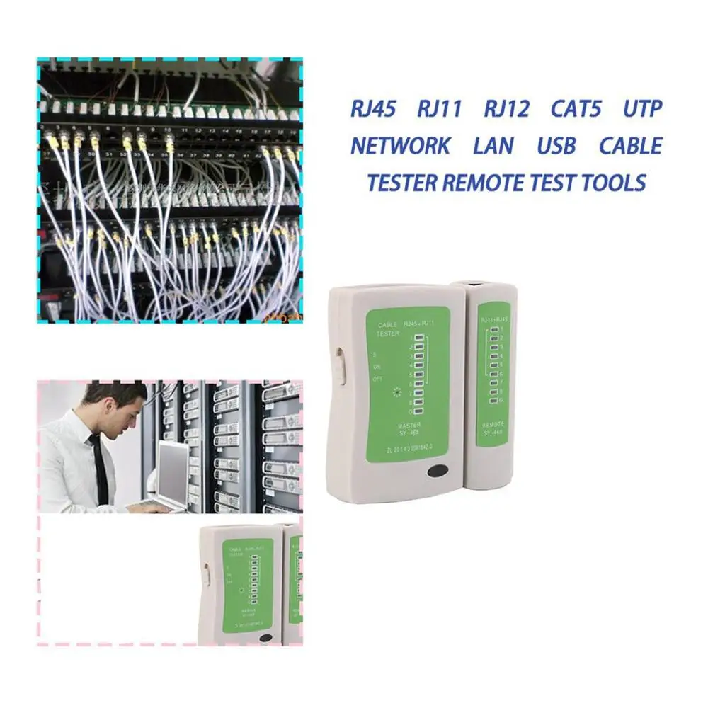 Профессиональный RJ45 RJ11 RJ12 CAT5 UTP сетевой LAN USB кабель тест er детектор дистанционного тестирования Инструменты сетевой инструмент