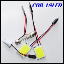 Белый светильник Светодиодная панель для автомобиля светильник 3 Вт COB Светодиодный 18 светодиодный прибор для поверхностного монтажа для ЧТЕНИЯ ИНТЕРЬЕР светильник T10 гирлянда светодиодный купольный светильник адаптер 12 В