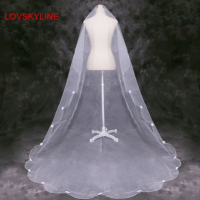 Pure White 2 5m Cathedral Length Wedding Veils One Layer Pearls Pure White 2 5m Cathedral Length Wedding Veils One Layer Pearls Small Bows Bridal Accessories Veil