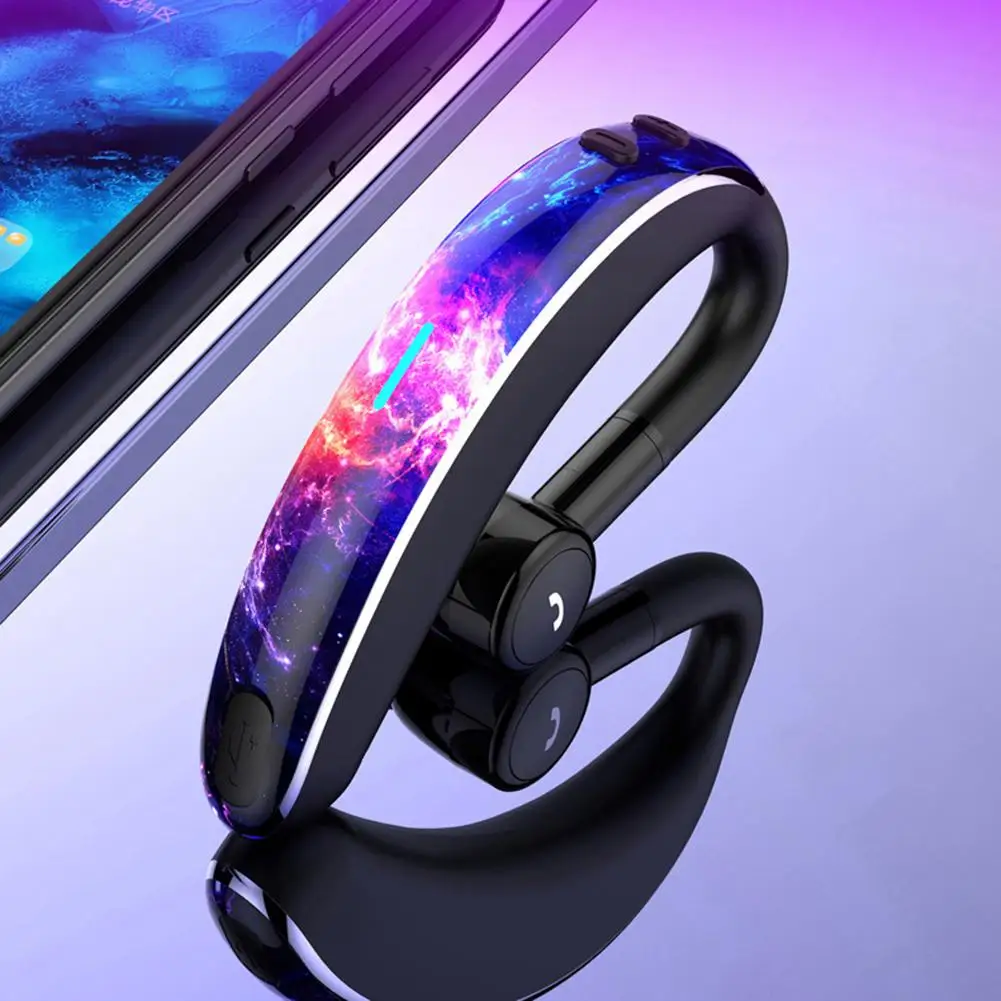 Wireless Bluetooth Earphone Mic Sport Sweatproof Earbud Ergonomic Design Earpiece Stereo Headphones Clear In Ear Headset Running
