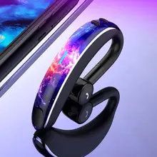Wireless Bluetooth Earphone Mic Sport Sweatproof Earbud Ergonomic Design Earpiece Stereo Headphones Clear In Ear Headset Running