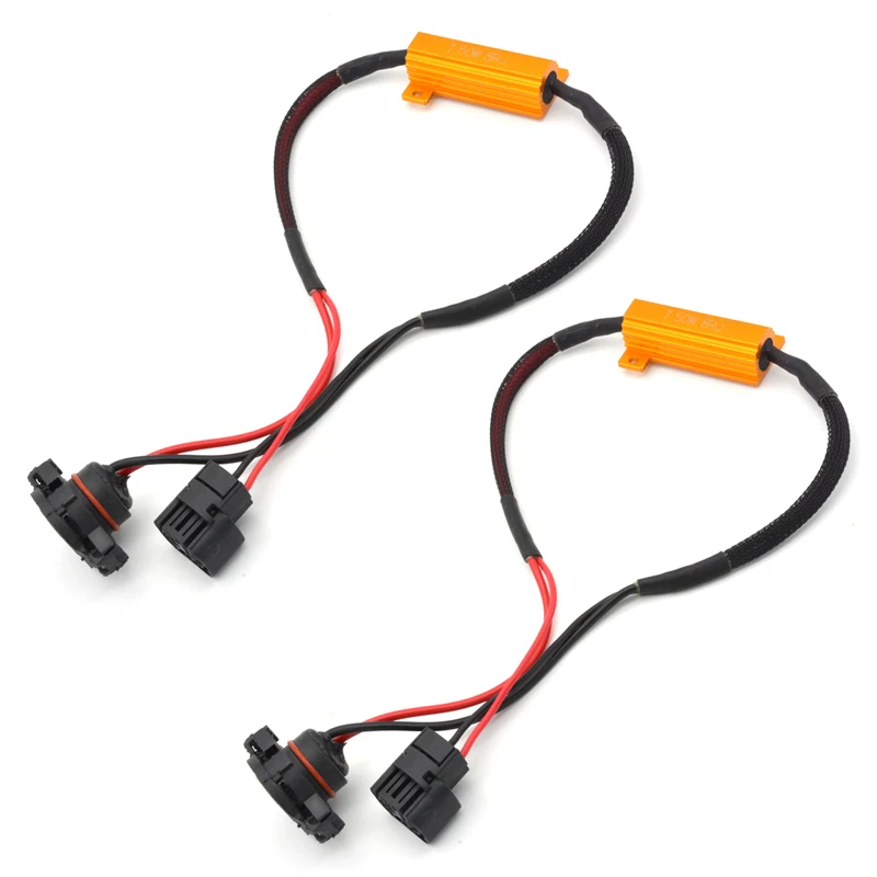 

2pc Led Load Resistors - Fix LED Bulb Fast Hyper Flash for LED Turn Signal Brake Light Blink or Fog Lights Error For H4 H7 H11