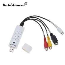 Kebidumei-adaptador de usb 2.0 para rca, conversor para placa de captura de áudio s-video, cabo para tv dvd vhs, dispositivo de captura